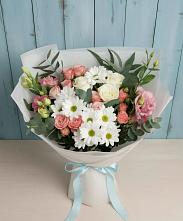Букет цветов из:  Розы, Лизиантусы и Хризантемы #REPLACE_PRED# Таврово
