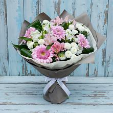 Букет цветов из:  Герберы, Альстромерии и Хризантемы в Таврово
