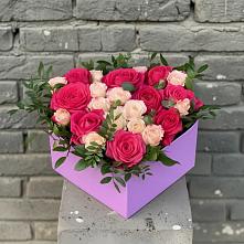 Цветочная композиция из Розы в коробке в Таврово