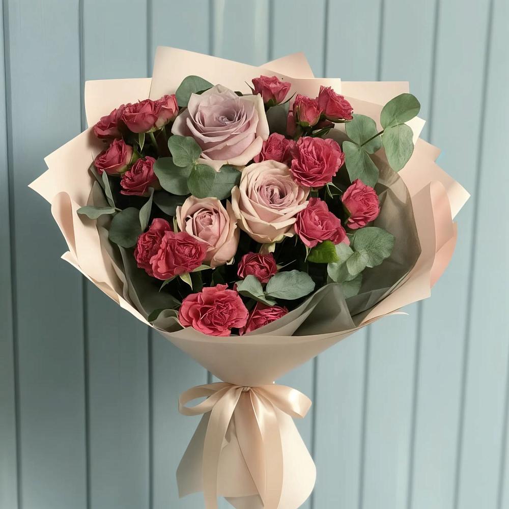 Букет цветов из: Гвоздики и Розы в Таврово