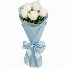 Букет 5 Белых роз Проуд в Таврово