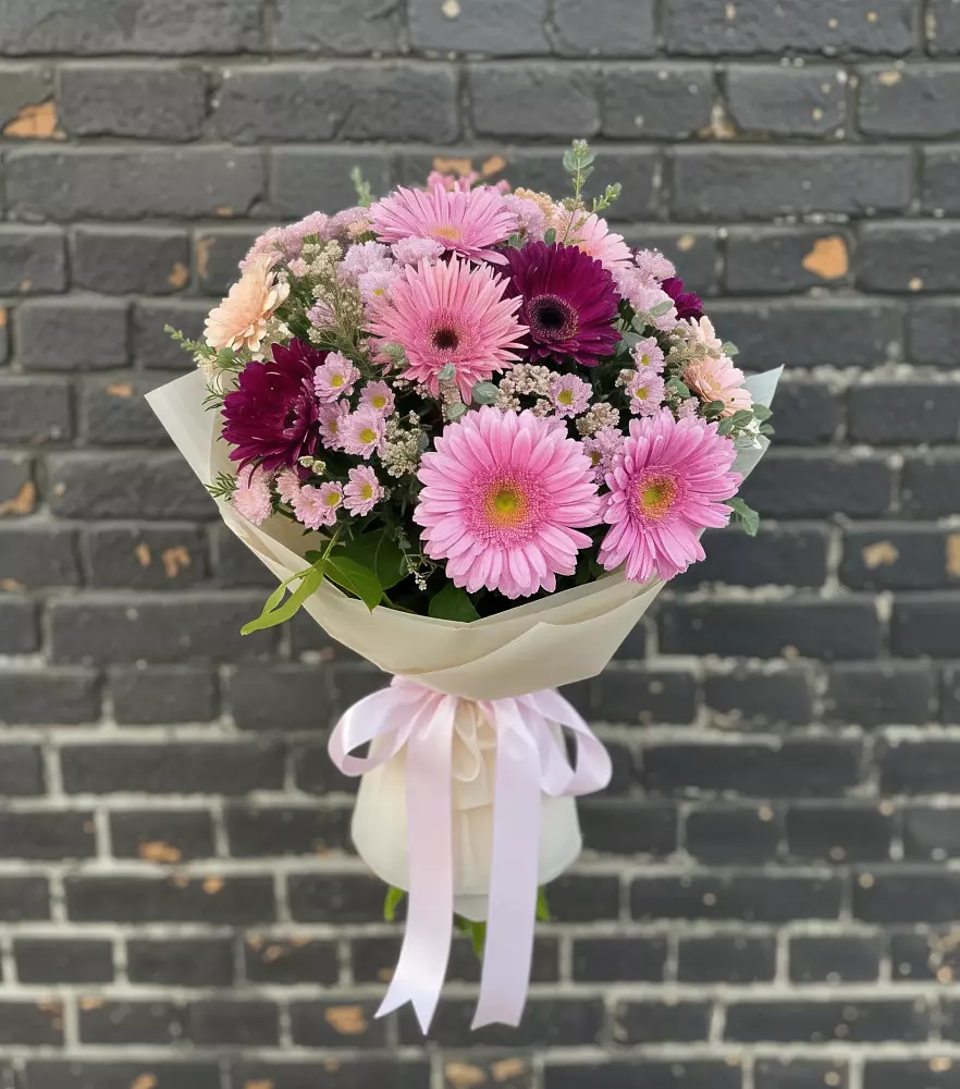 Букет цветов из: Герберы и Хризантемы в Таврово