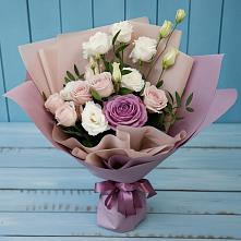 Букет цветов из:  Розы и Лизиантусы в Таврово