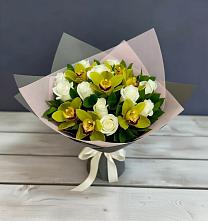 Букет цветов из:  Орхидеи и Розы в Таврово