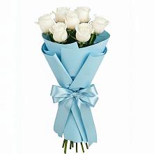 Букет 7 белых роз Проуд в Таврово