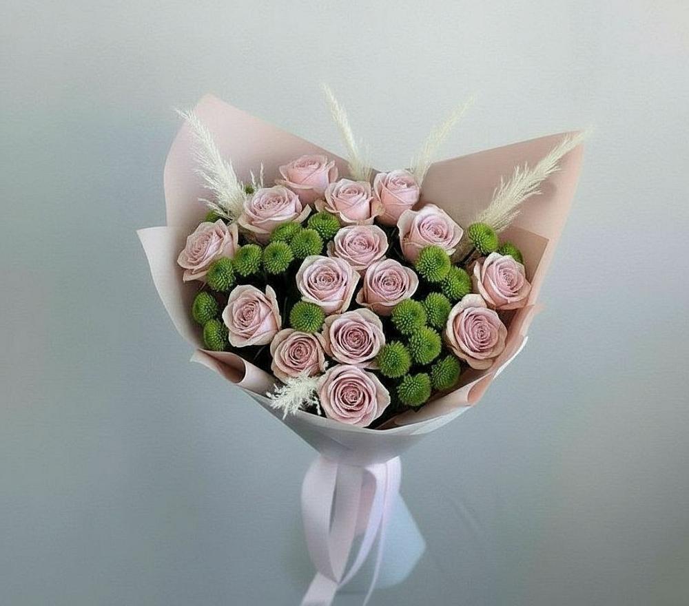 Букет цветов из: Розы и Хризантемы в Таврово