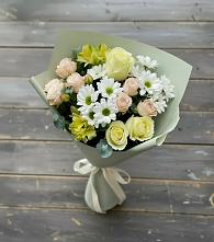 Букет цветов из:  Альстромерии, Розы и Хризантемы в Таврово