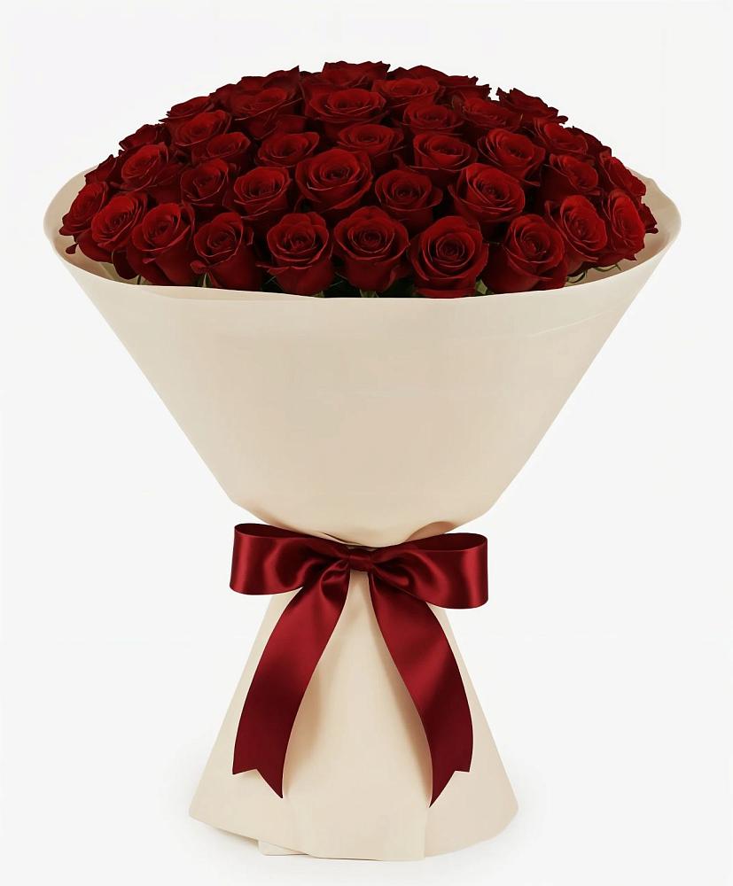 Букет 101 Бордовая роза Блэк Бакарра в Таврово