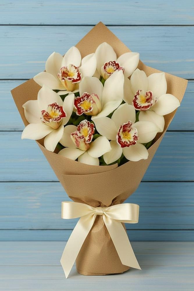 Букет цветов из: Орхидеи и Розы в Таврово